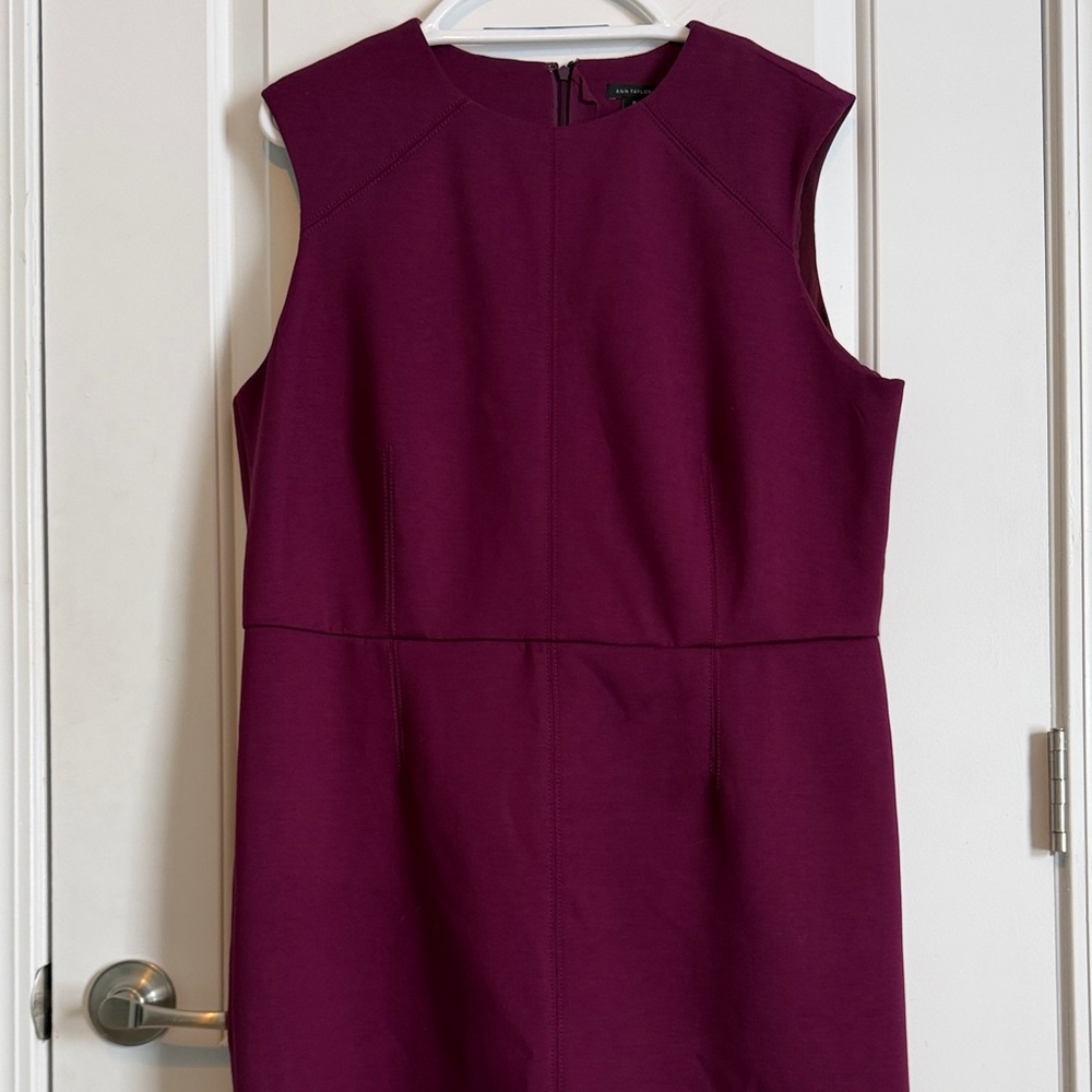 Ann Taylor Dark Magenta Sleeveless Mini Dress